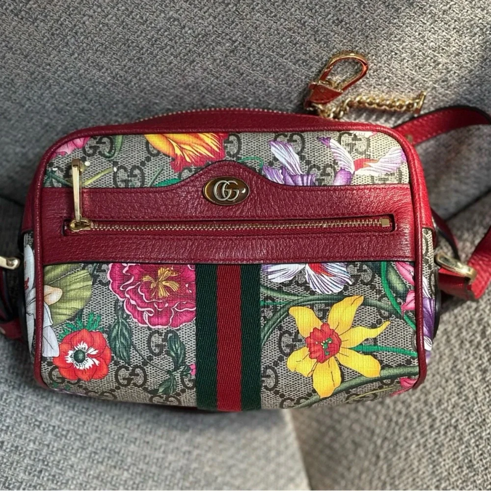Gucci GG supreme Flora Mini Ophidia Crossbody Bag - Picture 4 of 4